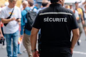 Agent de sécurité lors d'une grève